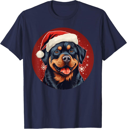 Rottweiler Mom Dad Xmas Gift Rottie Dog Lovers Christmas Women Kids T-Shirt - T-Shirt | Navy