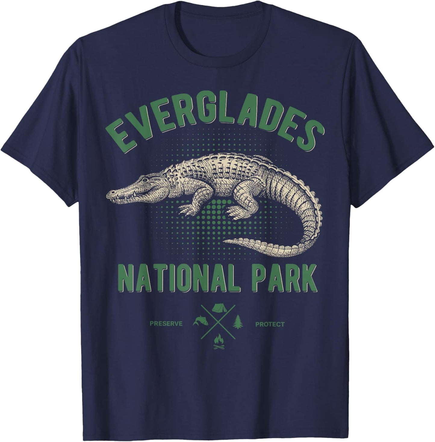 Everglades National Park Shirt, US Nationalpark Florida T-Shirt - T-Shirt | Navy