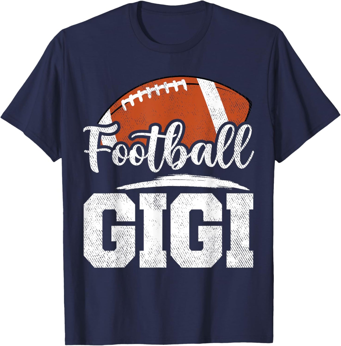 Football Gigi Football Player Game Day Mother's Day T-Shirt - T-Shirt | Navy
