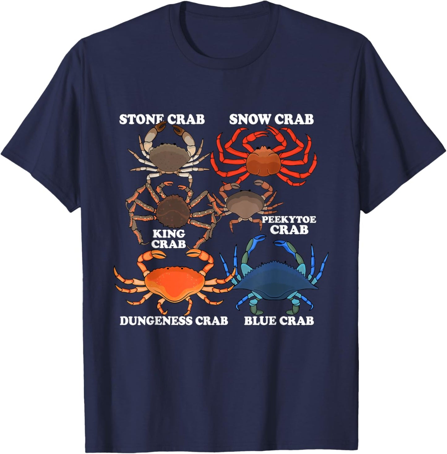 Crab Species Crab Lover Crab Fishing Men King Crabs T-Shirt - T-Shirt | Navy