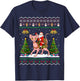 Ugly Sphynx Cat Xmas Gift Santa Riding Sphynx Cat Christmas Women Kids T-Shirt - T-Shirt | Navy