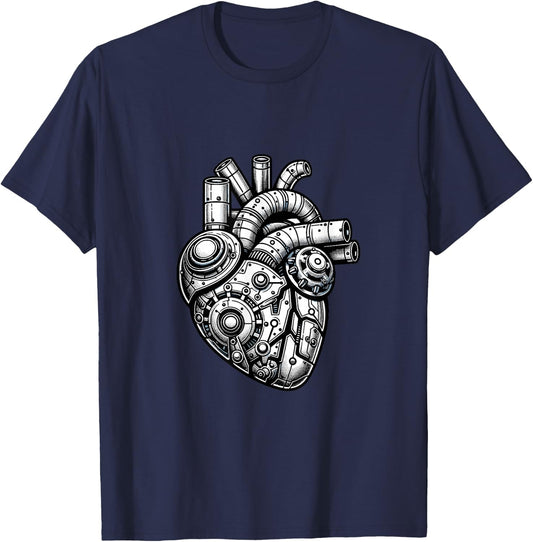 Anatomical Robot Heart Cardiologists Medical Students T-Shirt - T-Shirt | Navy