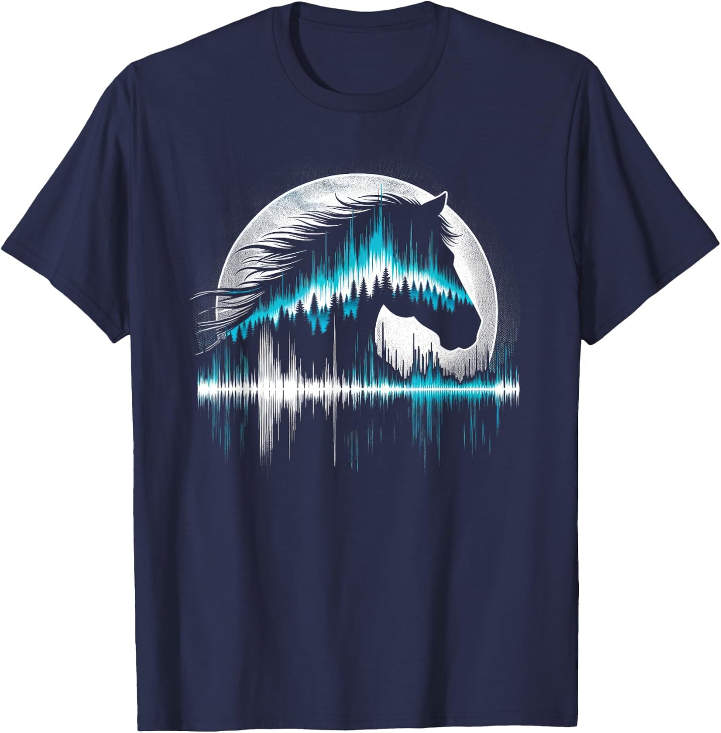 Horse Shirt Teens Girls Men Horse Lovers Graphic T-Shirt - T-Shirt | Navy