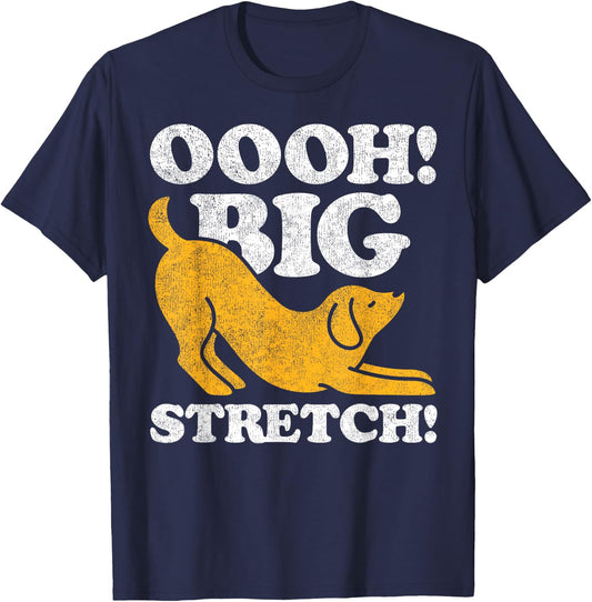 Dog Graphic Oooh Big Stretch T-Shirt - T-Shirt | Navy
