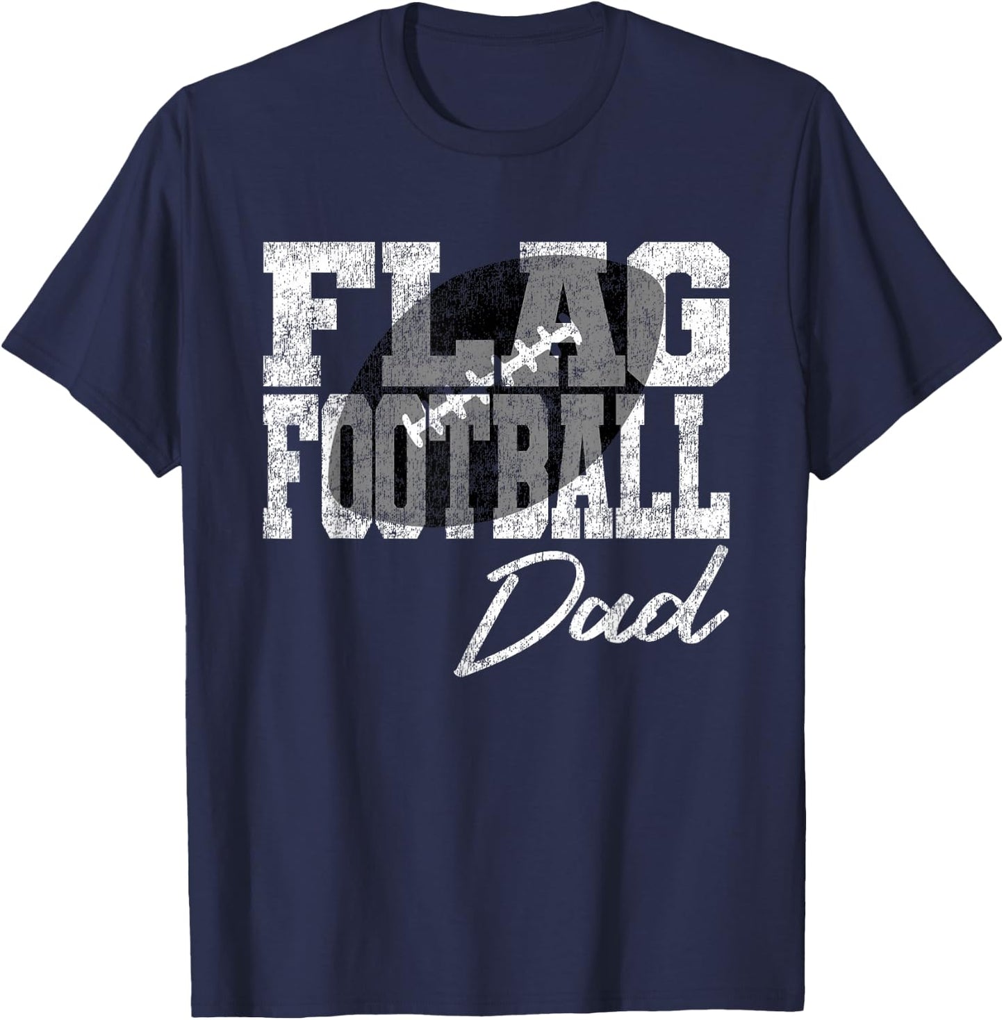 Flag Football Dad T-Shirt - T-Shirt | Navy