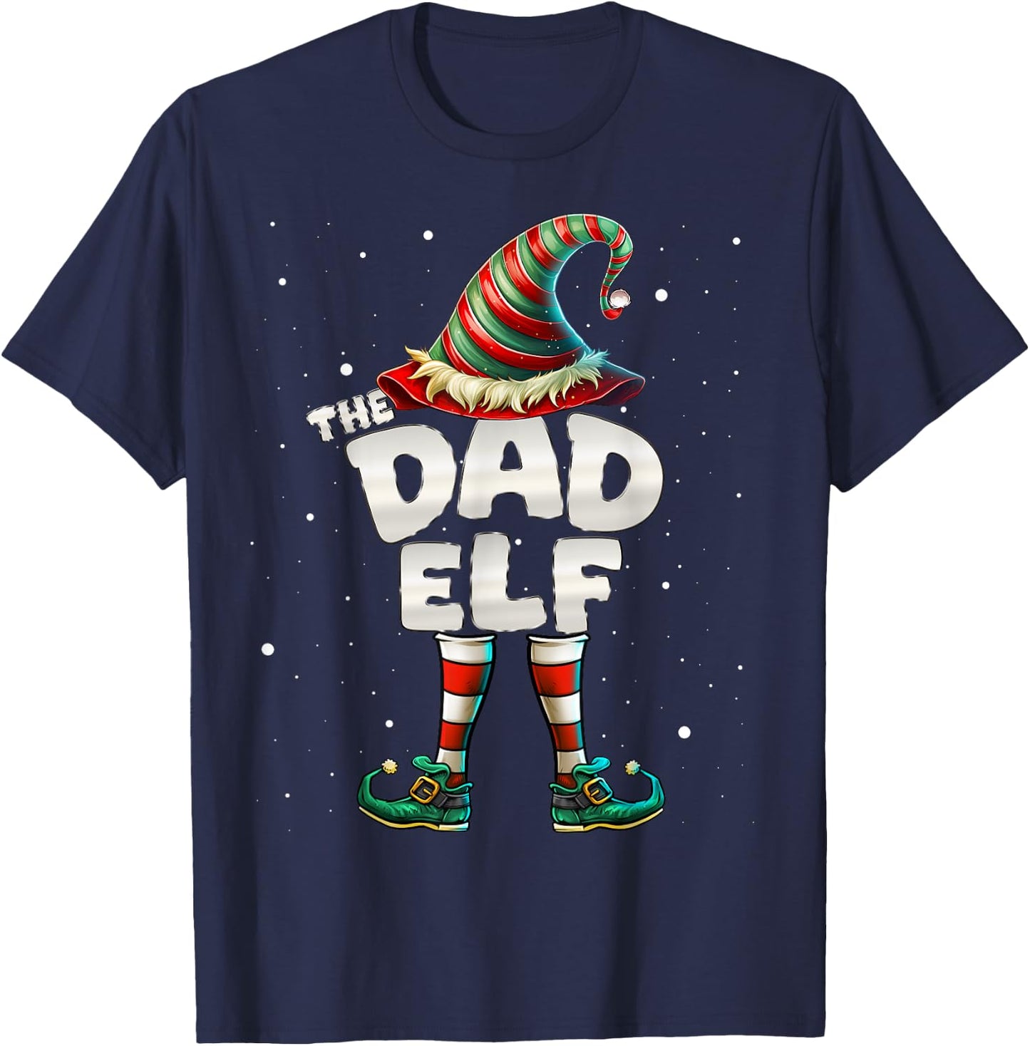 I'm The Dad Elf Family Matching Group Christmas T-Shirt - T-Shirt | Navy
