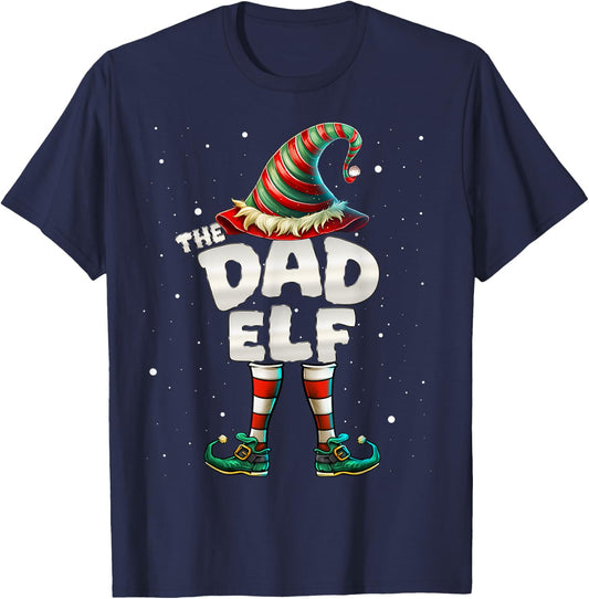 I'm The Dad Elf Family Matching Group Christmas T-Shirt - T-Shirt | Navy