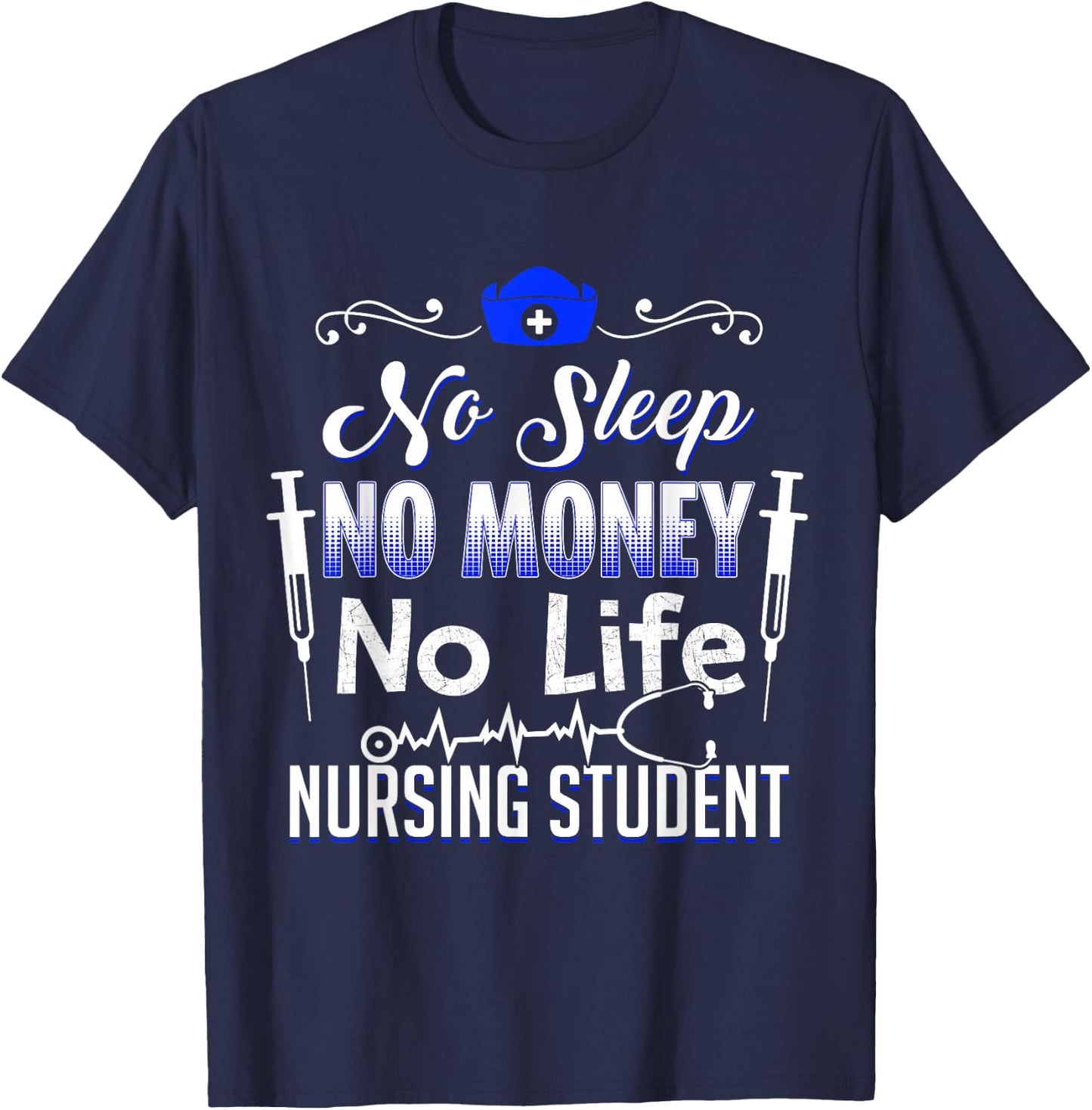 Funny Nursing Student - Future RN LPN Nurse Gift T-Shirt - T-Shirt | Navy