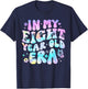 Groovy In My Eight Year Old Era Girl 8th Birthday 8 Yrs Old T-Shirt - T-Shirt | Navy