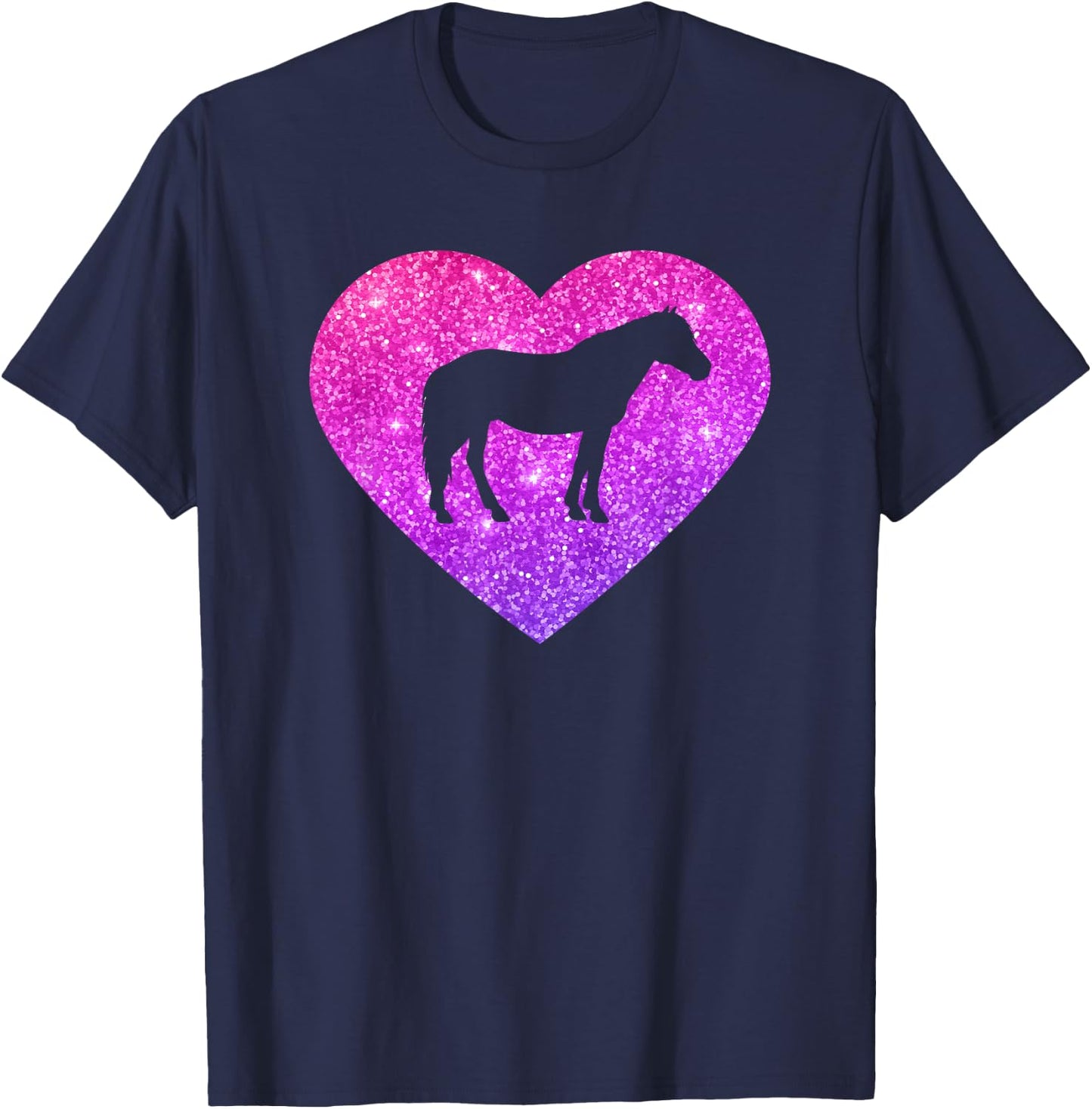 Foal Horse Heart Gift Girls, Teenagers and Women T-Shirt - T-Shirt | Navy