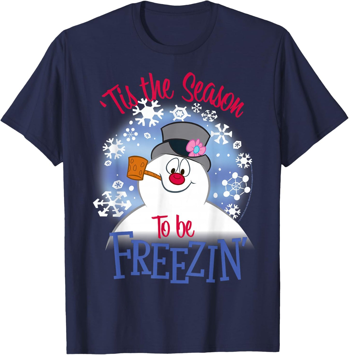 Frosty The Snowman 'Tis The Season To Be Freezin' T-Shirt - T-Shirt | Navy