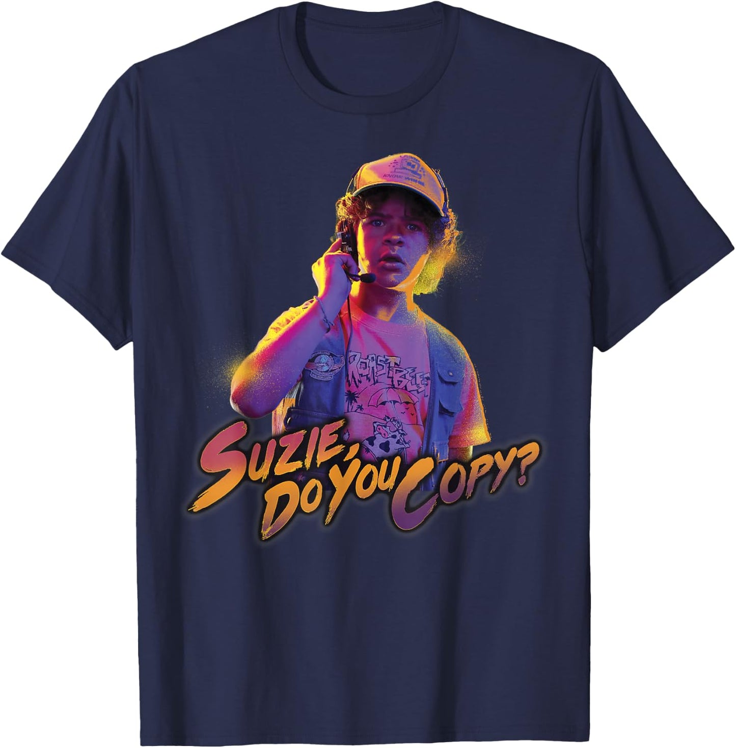 Stranger Things Dustin Suzie Do You Copy T-Shirt - T-Shirt | Navy