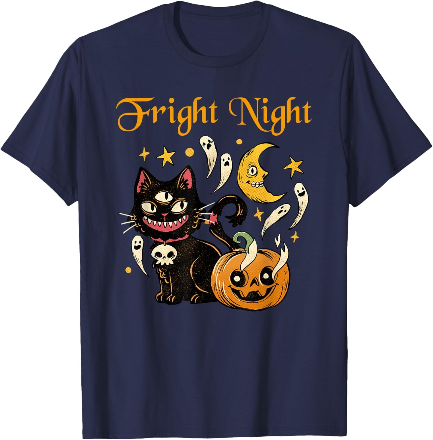 Halloween Fright Night T-Shirt - T-Shirt | Navy