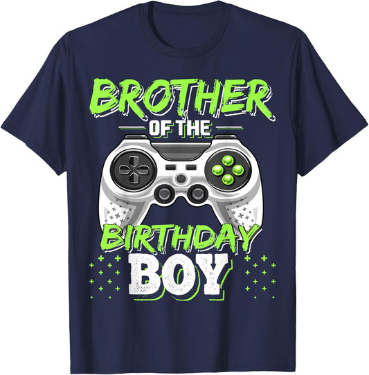 Brother of the Birthday Boy Matching Video Game Birthday T-Shirt - T-Shirt | Navy