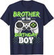 Brother of the Birthday Boy Matching Video Game Birthday T-Shirt - T-Shirt | Navy