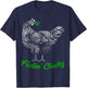 St Patricks Day Lucky Chicken Lover Gift Feelin' Clucky T-Shirt - T-Shirt | Navy
