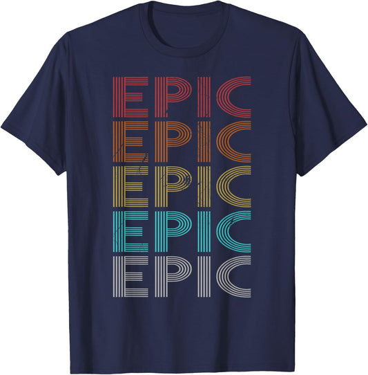 Retro Vintage Epic T-Shirt - T-Shirt | Navy