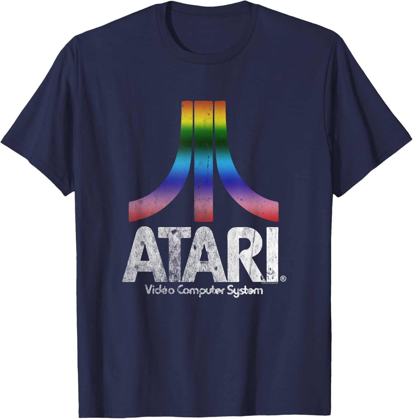 Atari Video Computer System Distressed Art Game T-Shirt - T-Shirt | Navy