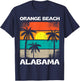 Orange Beach Alabama AL Retro Palm Trees Vintage Surf Gift T-Shirt - T-Shirt | Navy