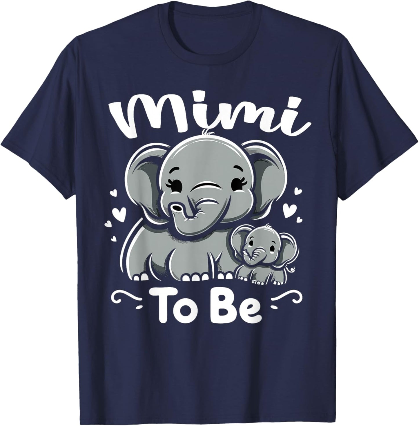 Mimi To Be Elephant Baby Mimi Cute T-Shirt - T-Shirt | Navy