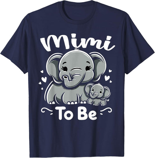 Mimi To Be Elephant Baby Mimi Cute T-Shirt - T-Shirt | Navy