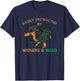 Easily Distracted By Wiener Dog and Weed Cannabis Dachshund Men Women T-Shirt - T-Shirt | Navy