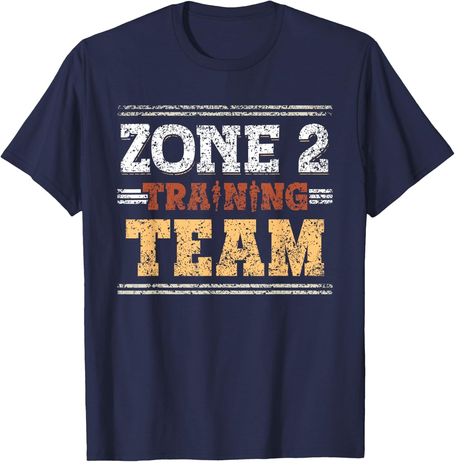 Zone 2 Training Team Fitness Cardio Sport Zone 2 T-Shirt - T-Shirt | Navy