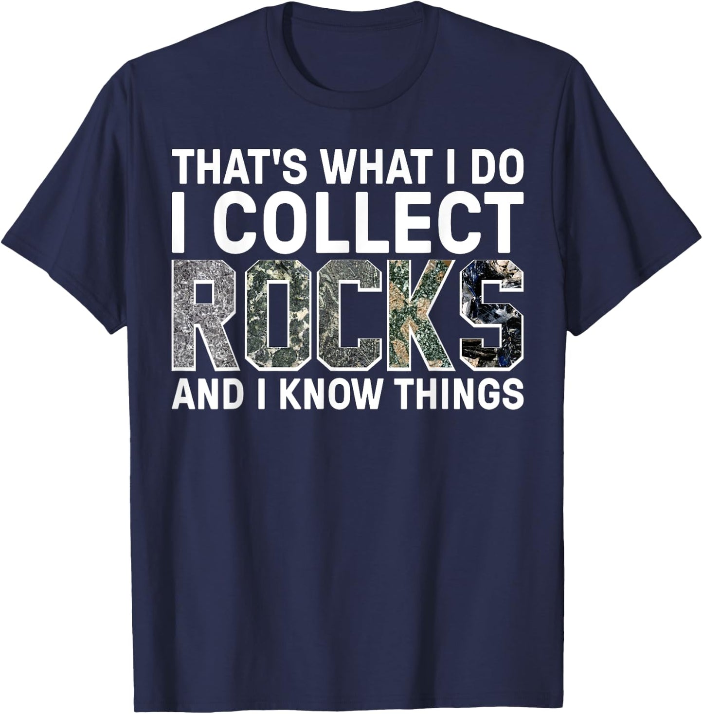 Funny Rock Collecting Gift Rockhound Men Women Geology Lover T-Shirt - T-Shirt | Navy
