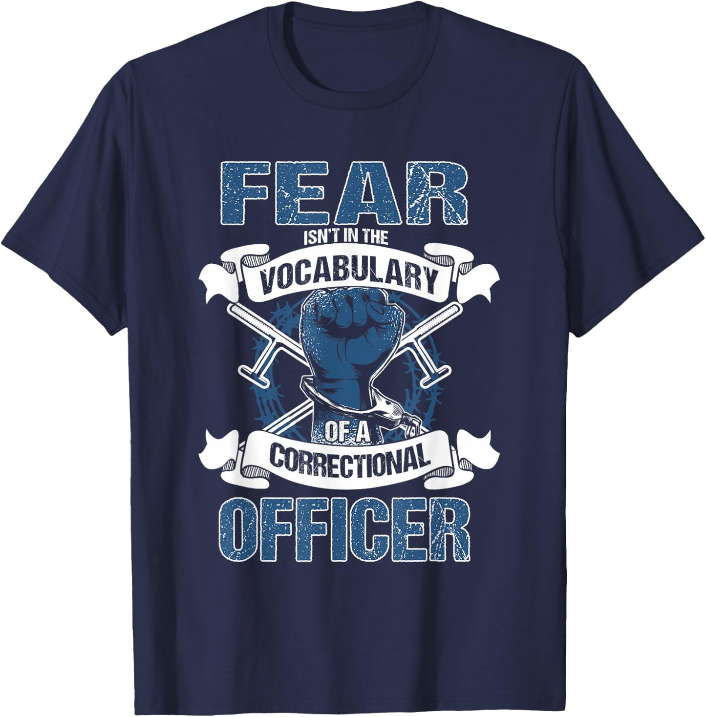 Cool Correctional Officer Apparel Correctional Officer - Men's Black Classic Fit Short Sleeve - Small T-Shirt - T-Shirt | Navy
