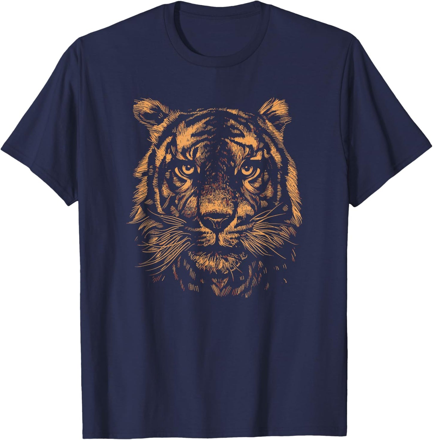 Art Bengal Tiger Design Women Kids T-Shirt - T-Shirt | Navy