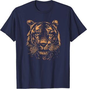 Art Bengal Tiger Design Women Kids T-Shirt - T-Shirt | Navy