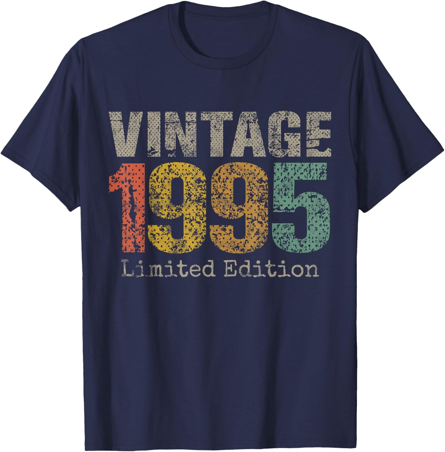 Vintage 1995 Limited Edition 30th Birthday Gifts 30 Year Old T-Shirt - T-Shirt | Navy