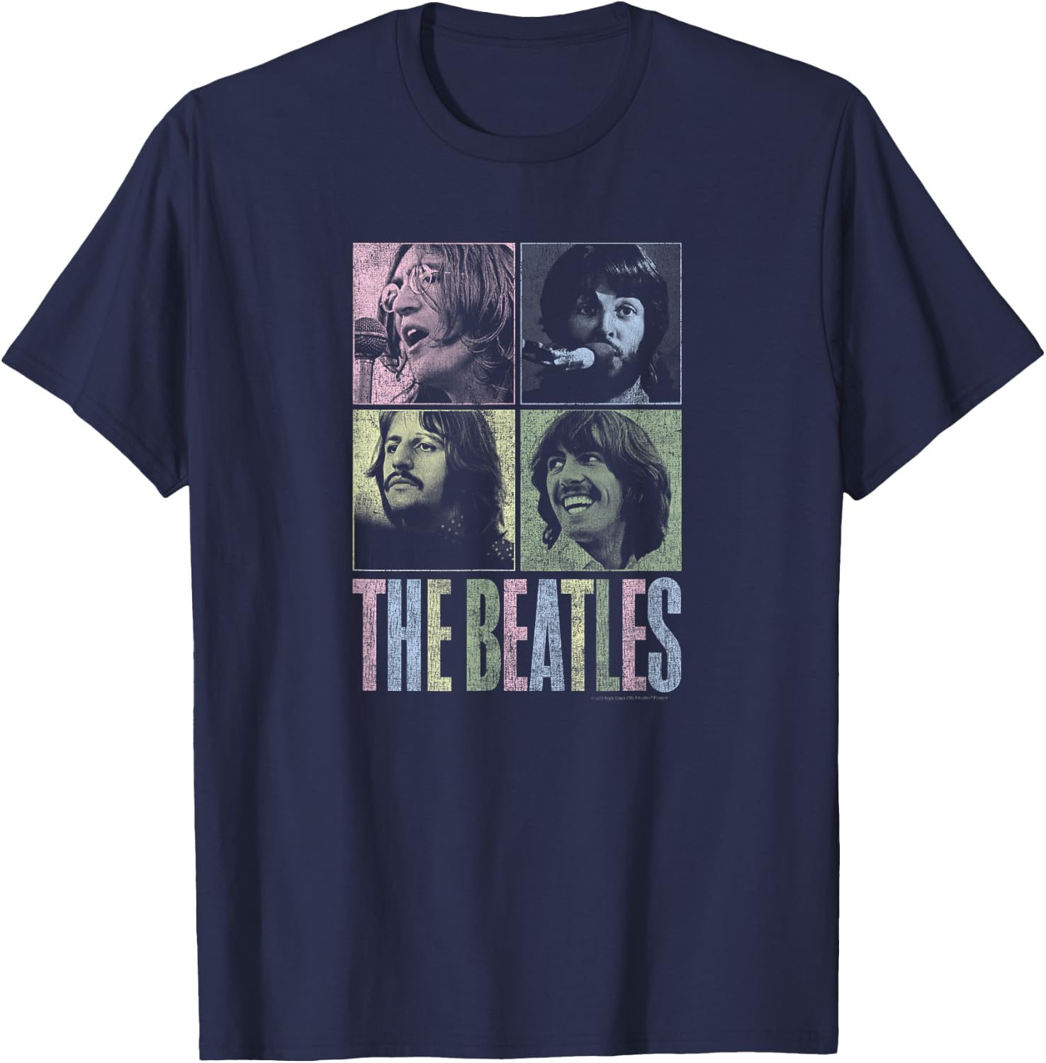 The Beatles - let it be squares T-Shirt - T-Shirt | Navy