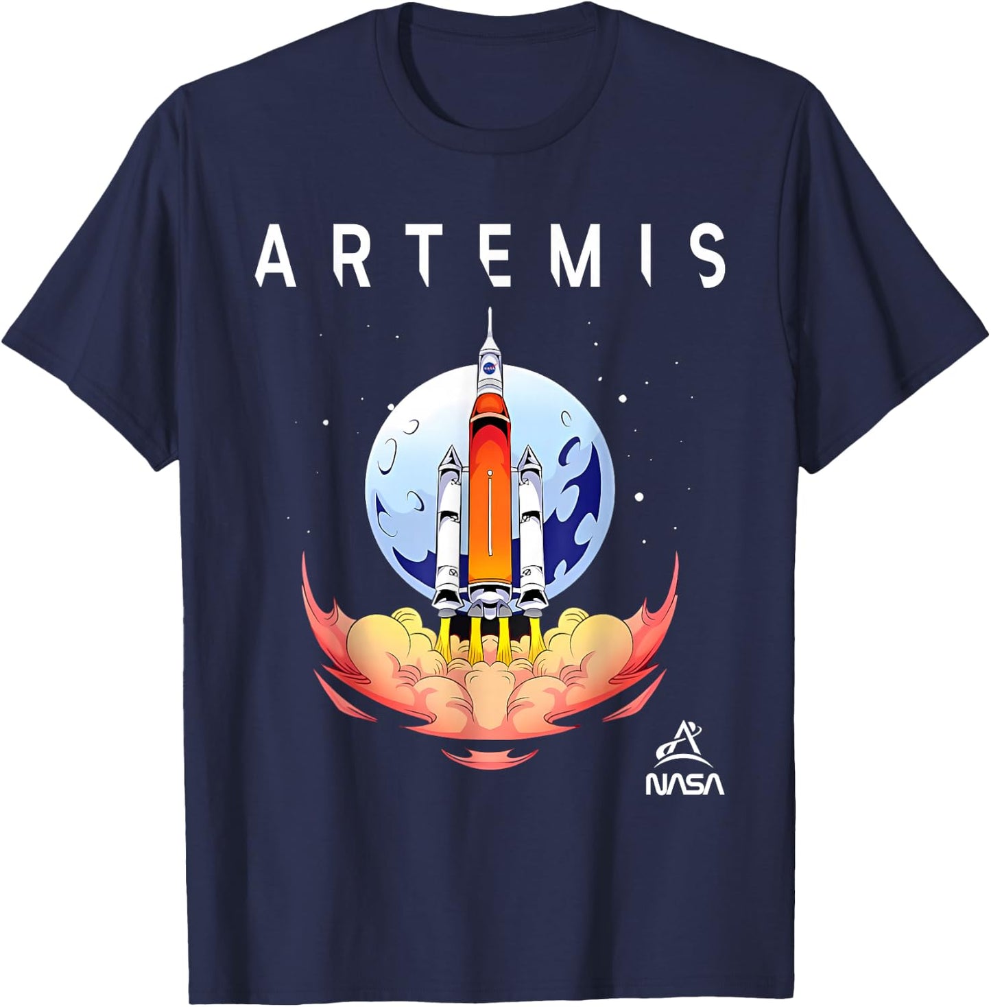 NASA Artemis Mission Moon SLS Launch T-Shirt - T-Shirt | Navy