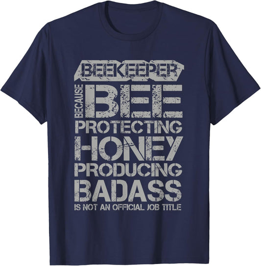 Beekeeper - Funny Beekeeping Beehive Honeybee T-Shirt - T-Shirt | Navy