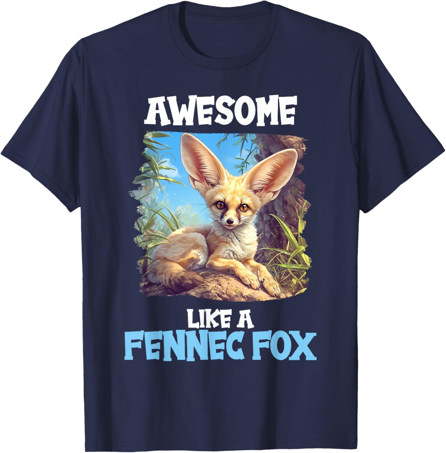 Fennec Foxes Fennec Fox T-Shirt - T-Shirt | Navy