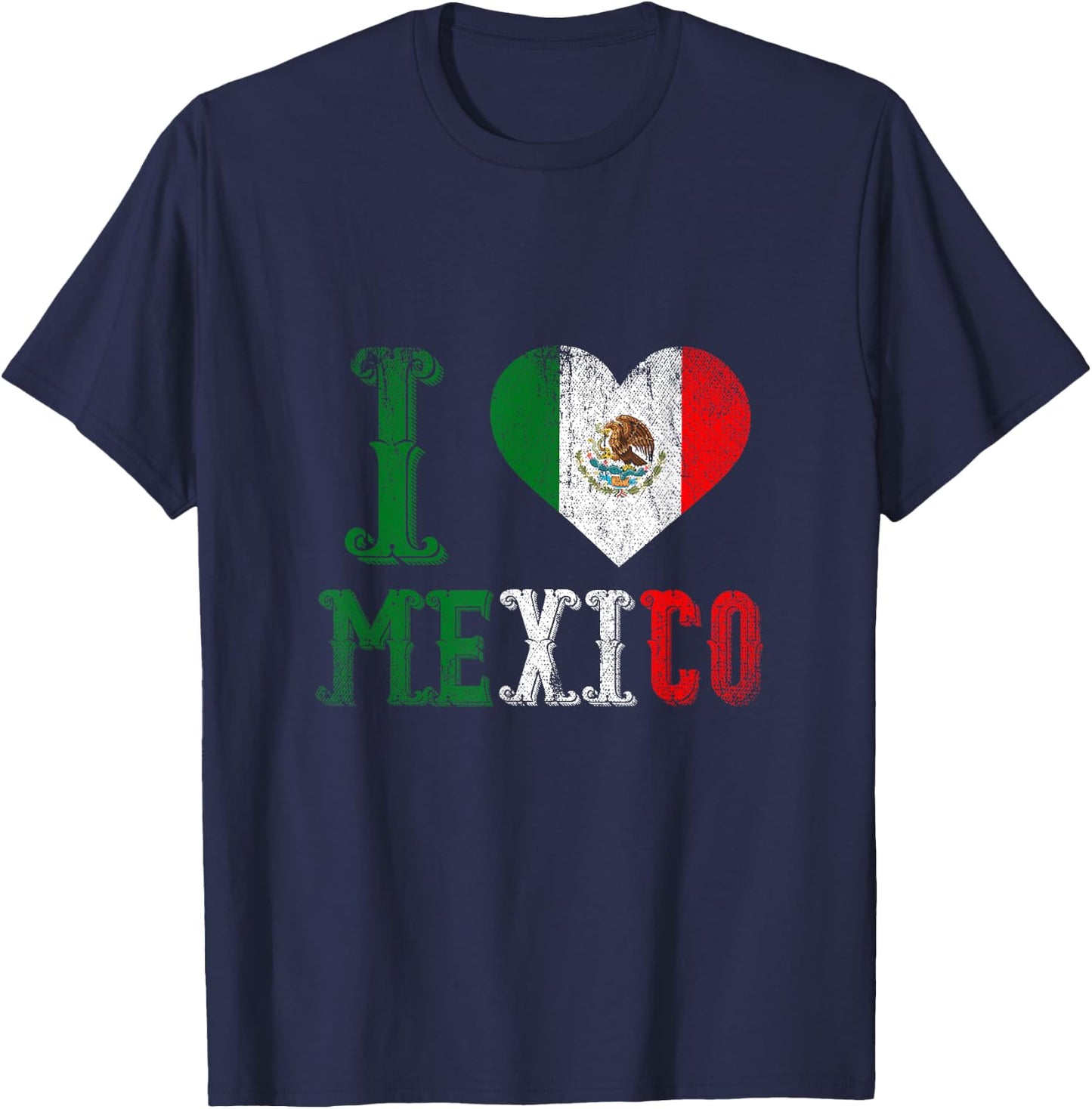 I Love Mexico T-Shirt - T-Shirt | Navy