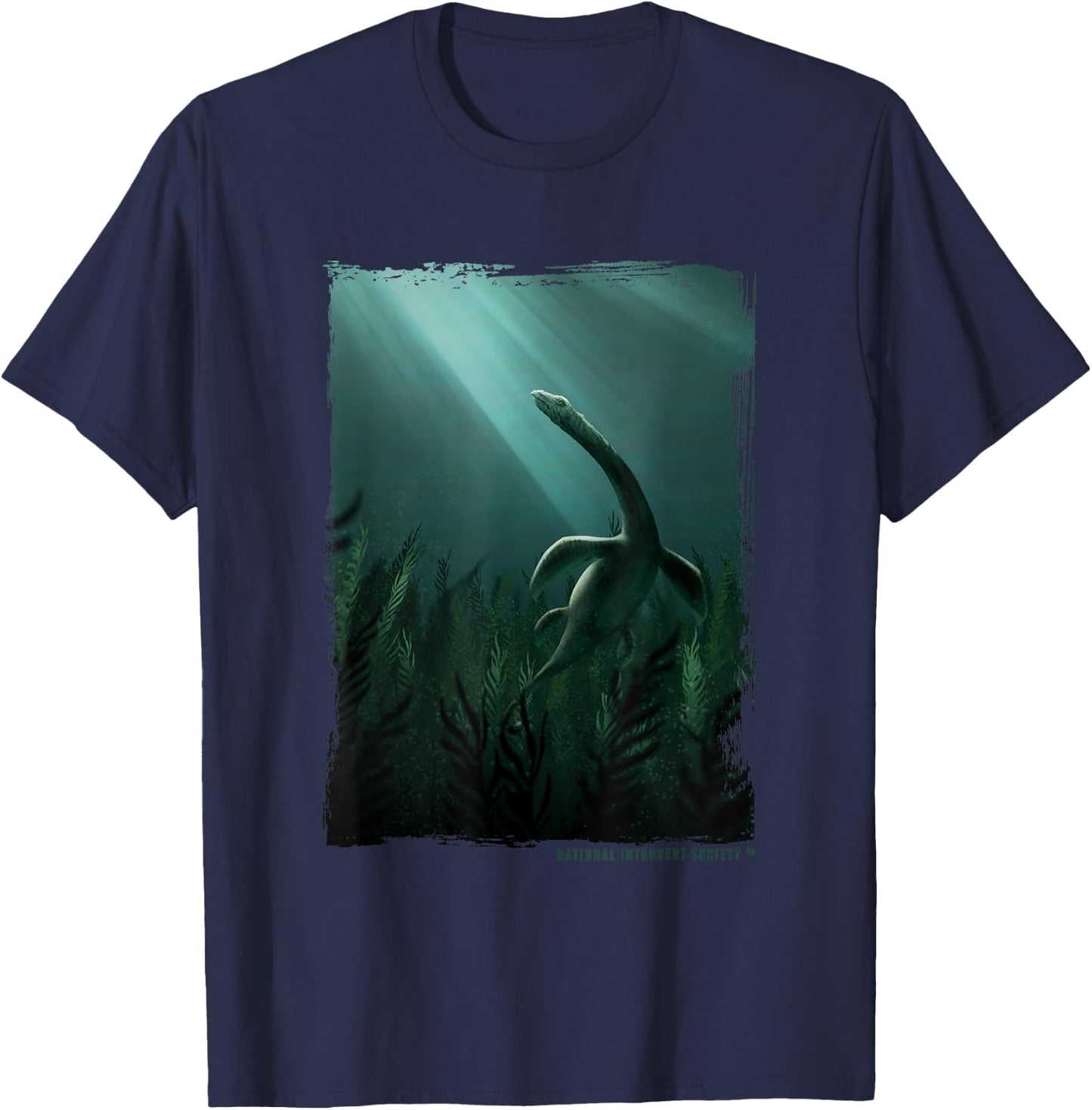 The Loch Ness Monster - Original Nessie Cryptid Art T-Shirt - T-Shirt | Navy