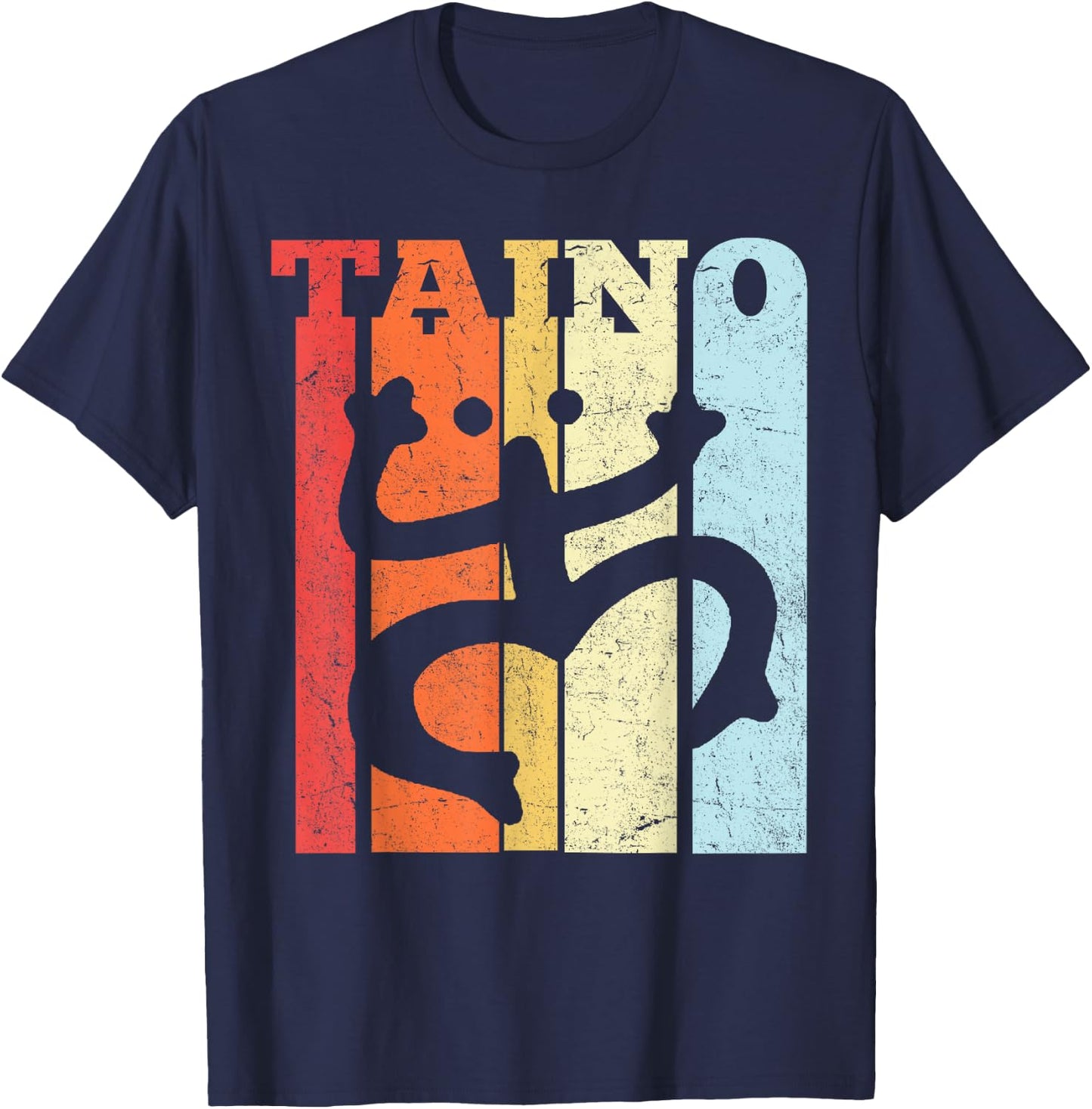 Coqui Vintage Puerto Rico Frog Vintage Boricua Taino T-Shirt - T-Shirt | Navy