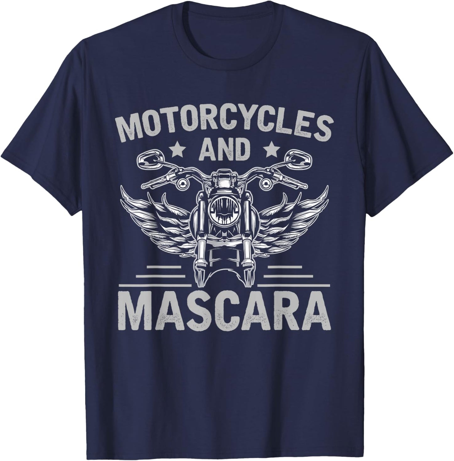 Motorcycle Mascara Women's Biker Gift Motorcyclist T-Shirt - T-Shirt | Navy