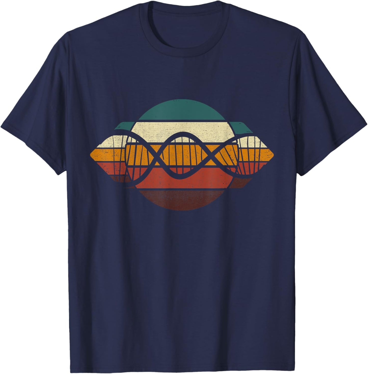 Biochemist Vintage Biochemistry Microbiologist Retro DNA T-Shirt - T-Shirt | Navy