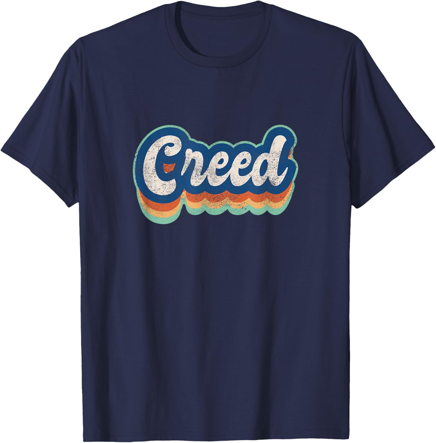 Creed First Name Boy Vintage Style 70s 80s Personalized T-Shirt - T-Shirt | Navy