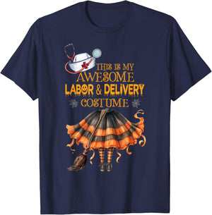 This is my Halloween Labor & Delivery Costume L&d Nurse T-Shirt - T-Shirt | Navy