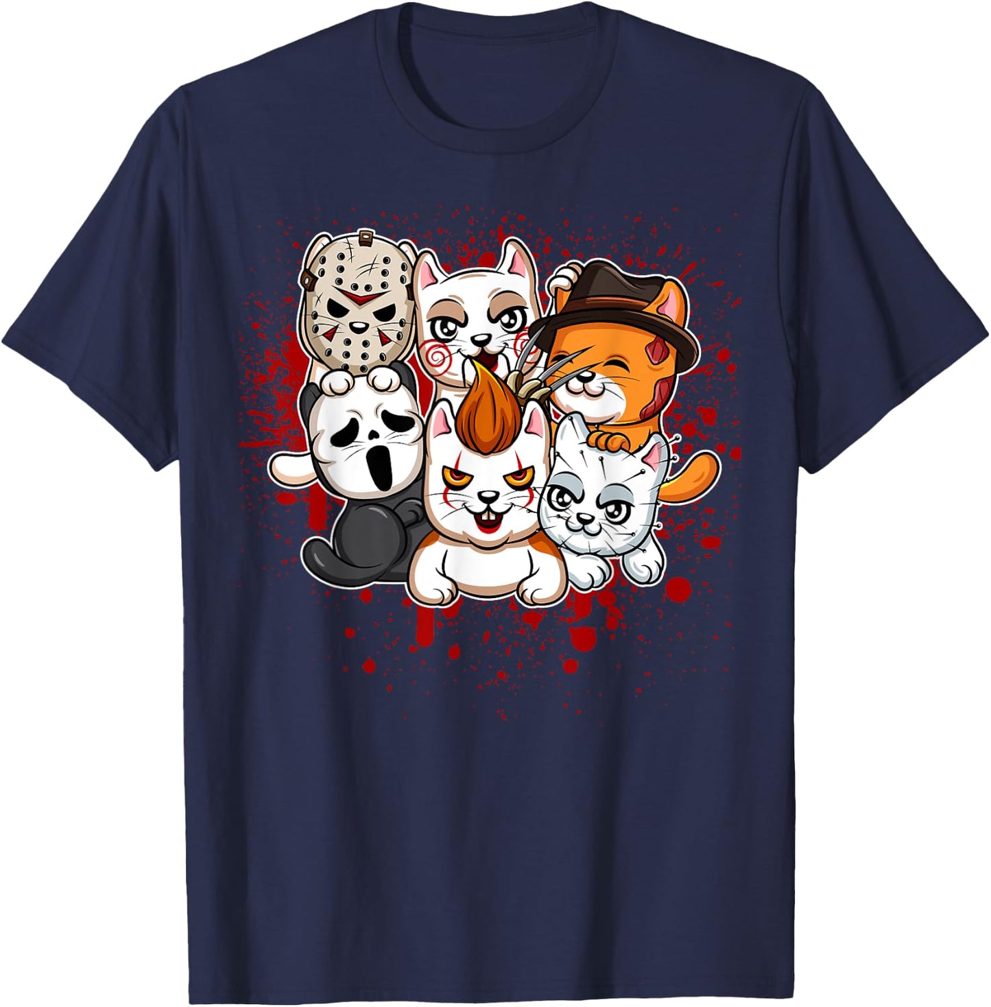 My Little Horror Crew - Halloween Cats Women T-Shirt - T-Shirt | Navy