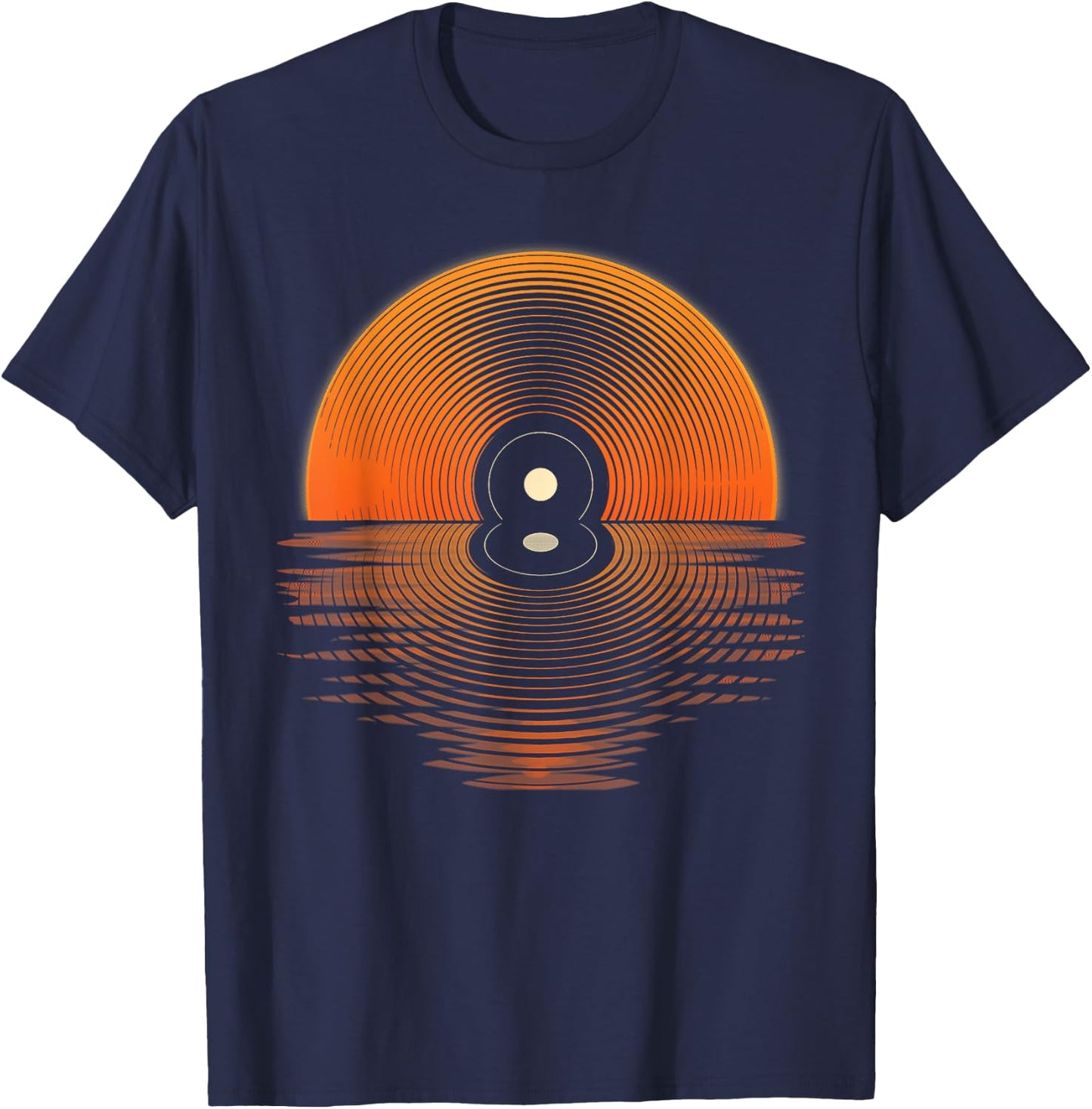 Funny Vinyl Record Art Women Disc Jockey Vinyl Lover T-Shirt - T-Shirt | Navy