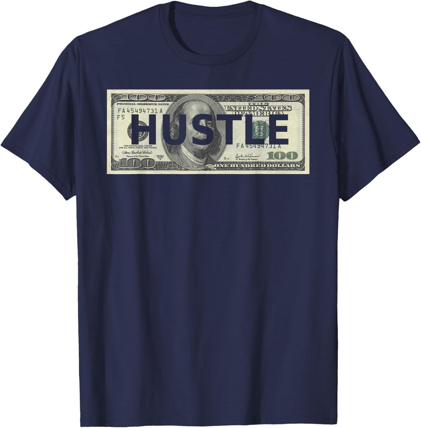 Dollar Hustle Money Hustler Freelance T-Shirt - T-Shirt | Navy