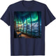 Norway Auroa Borealis Cruise Northern Lights Vacation Merch T-Shirt - T-Shirt | Navy