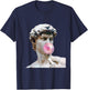 David Michelangelo with Chewing Gum Statue Art Man Woman Child T-Shirt - T-Shirt | Navy