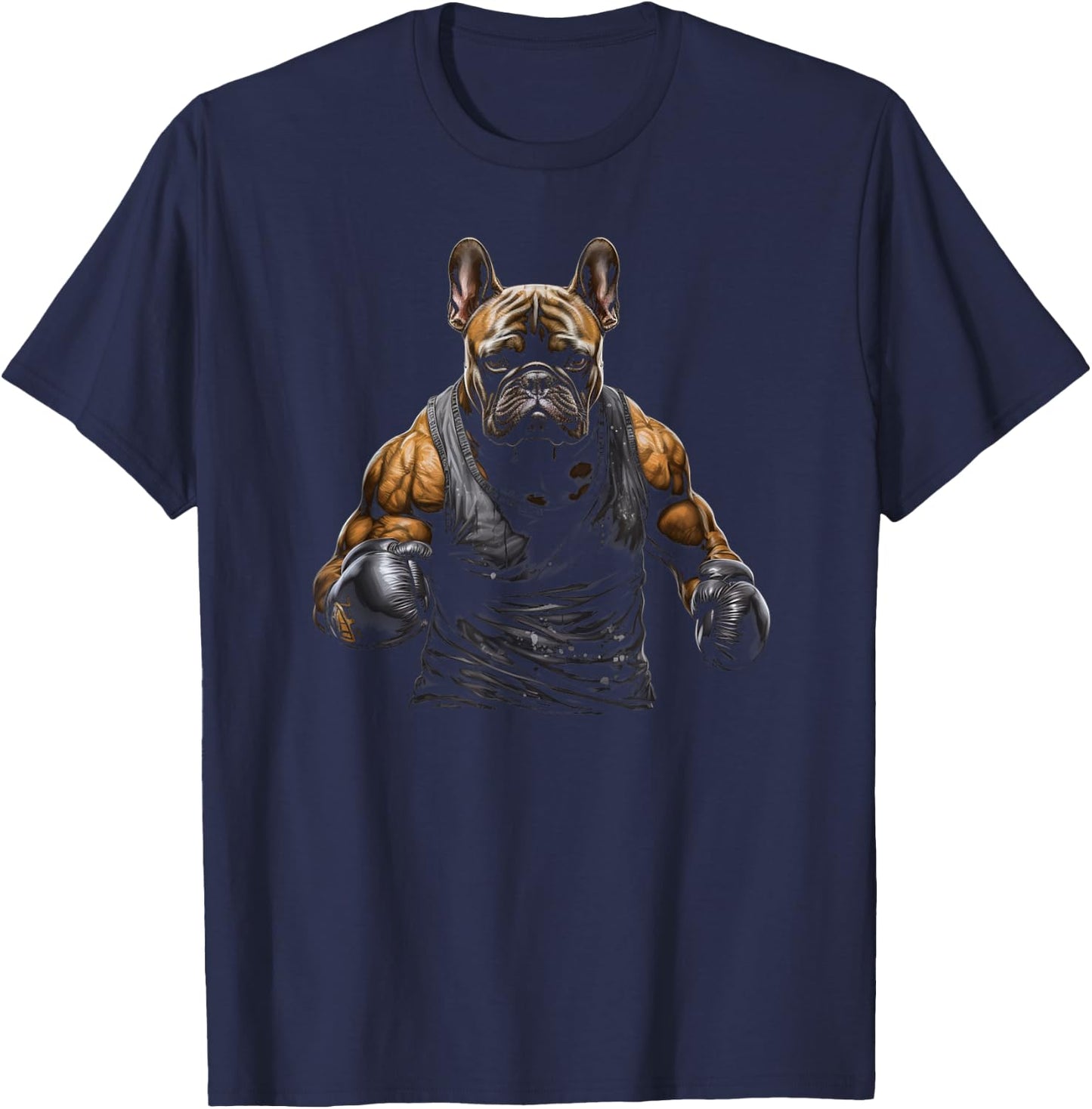 French Bulldog Boxing Men Women Kids T-Shirt - T-Shirt | Navy