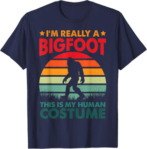 This is My Human Costume Bigfoot Social Distancing Champion T-Shirt - T-Shirt | Navy